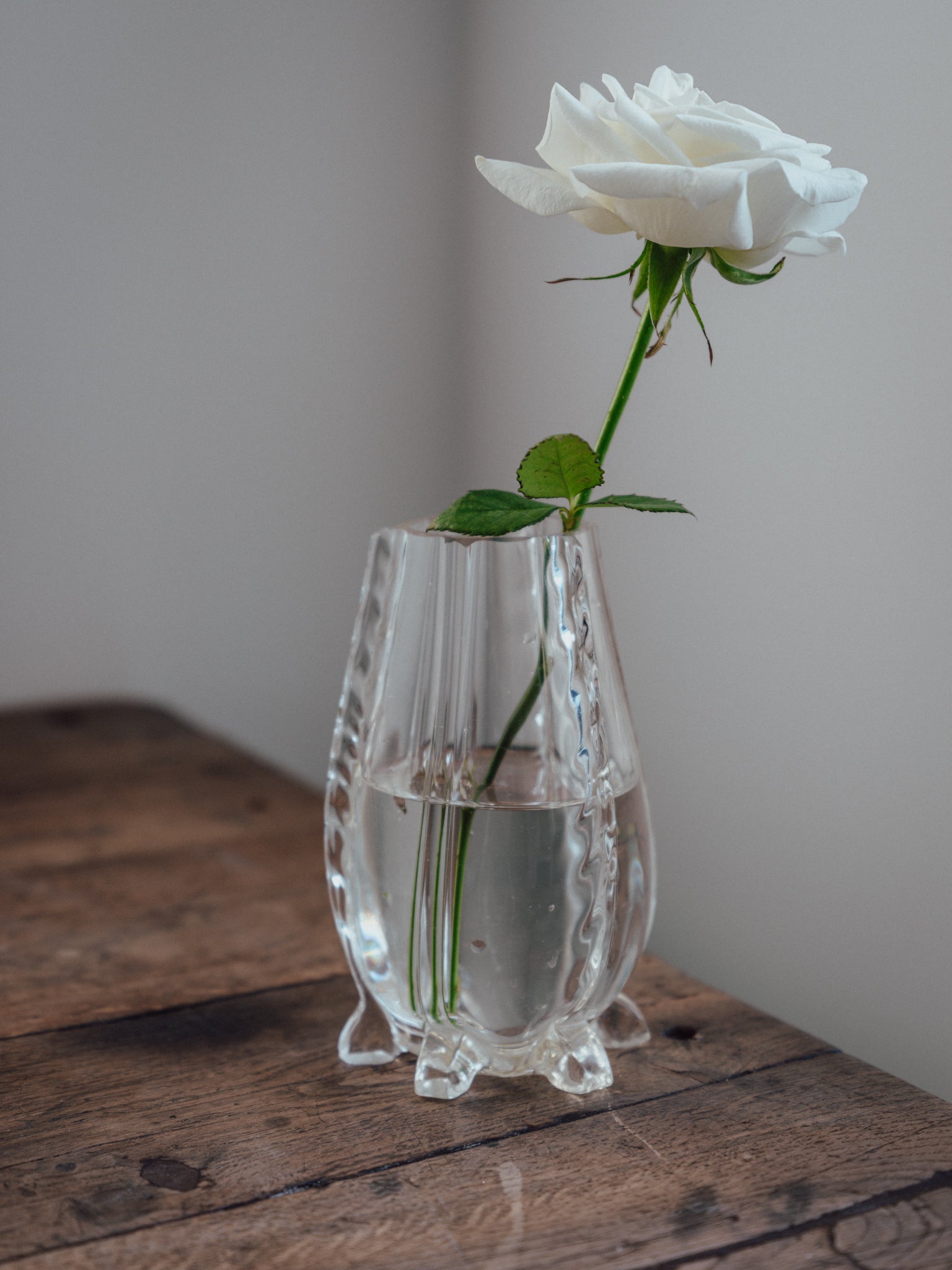 Vintage Footed Hand Blown Vase