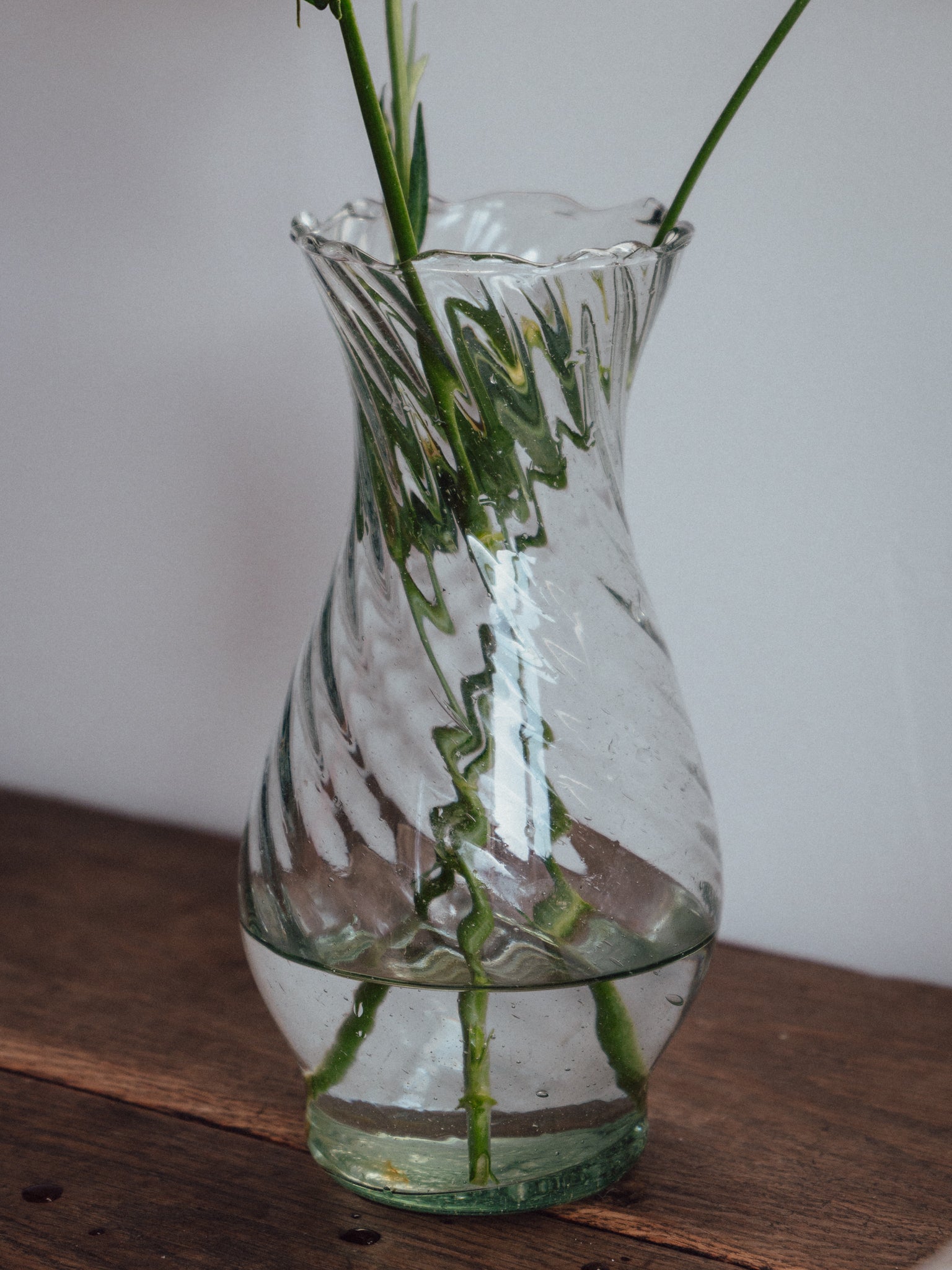 Handblown Ripple Vase