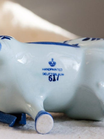 Vintage Delft Blue Cow Creamer
