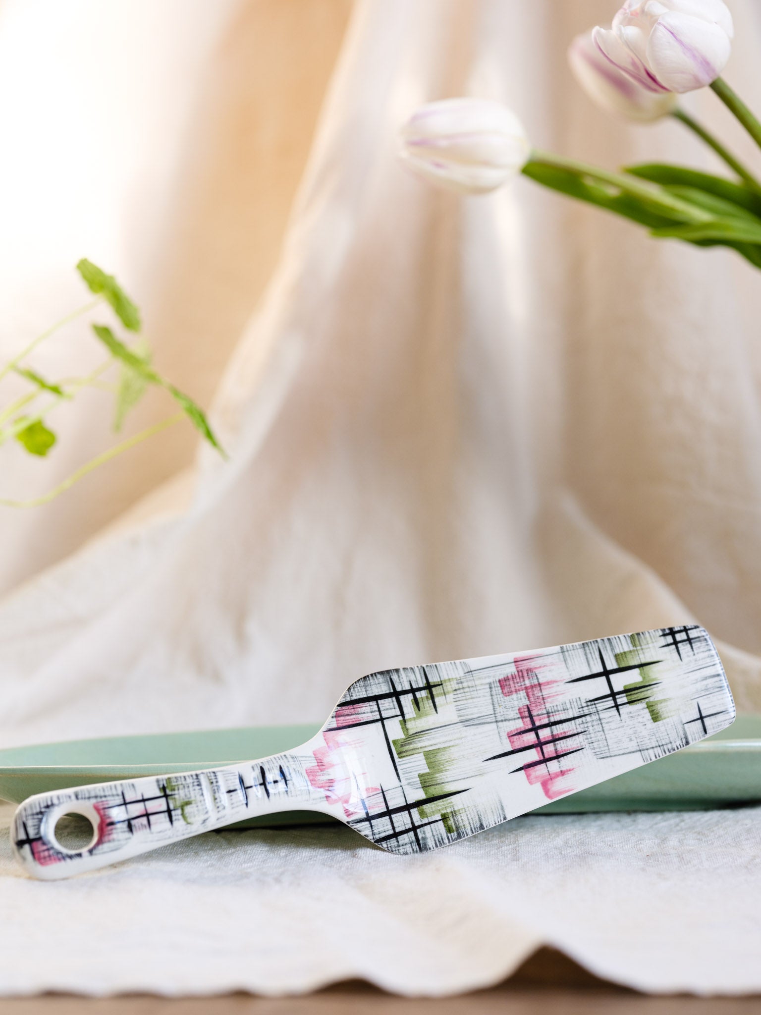 Vintage Ceramic Cake/Pie Server - 1950's Retro James Kent Old Foley