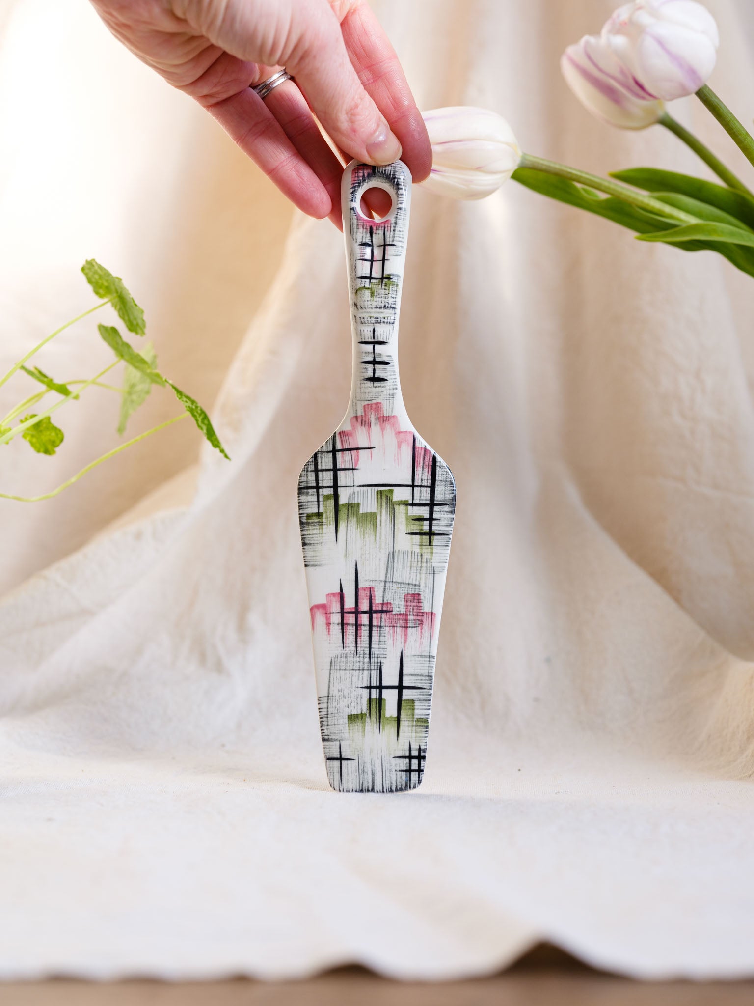 Vintage Ceramic Cake/Pie Server - 1950's Retro James Kent Old Foley