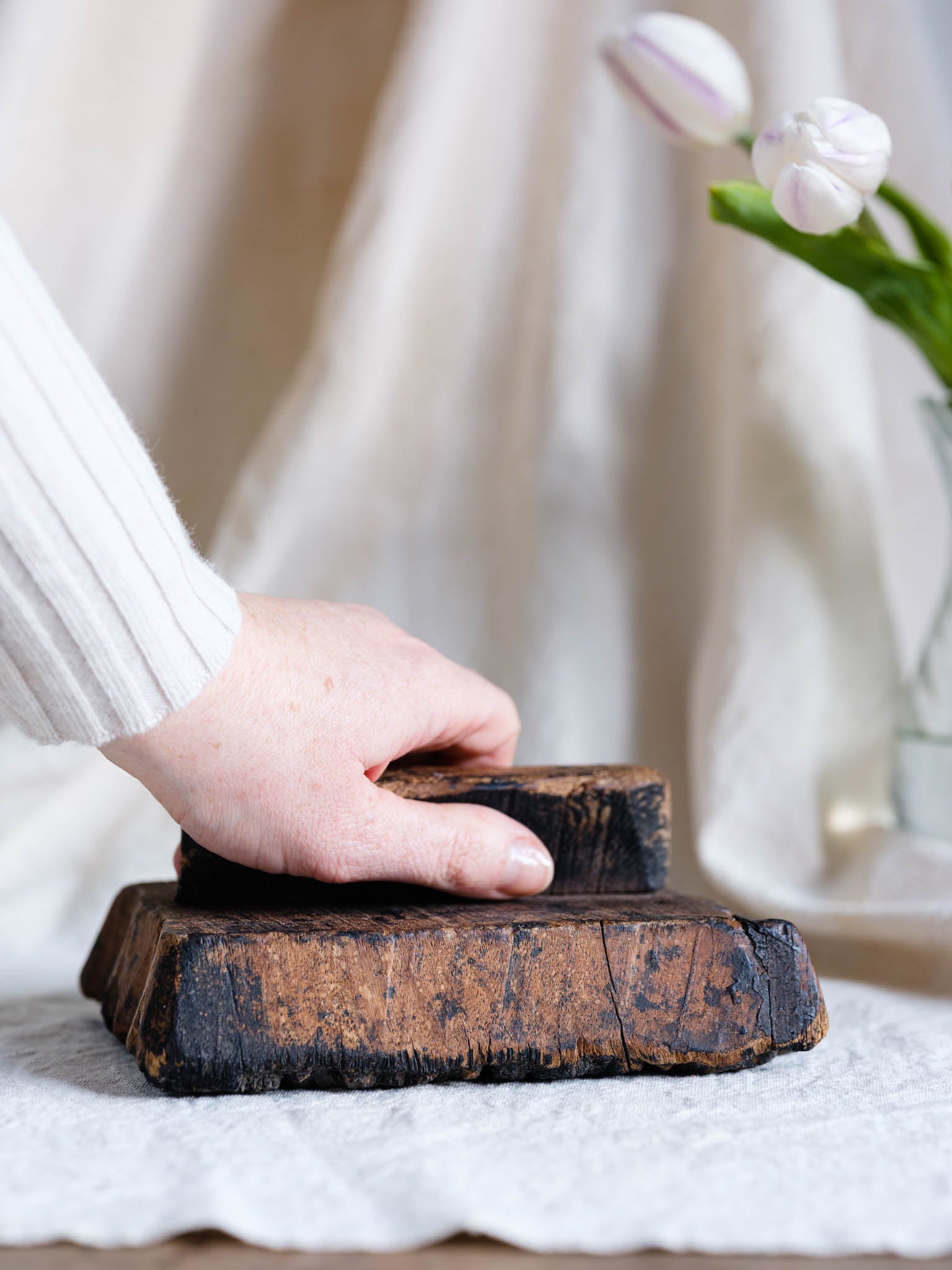 Carved Antique Wooden Printing Block