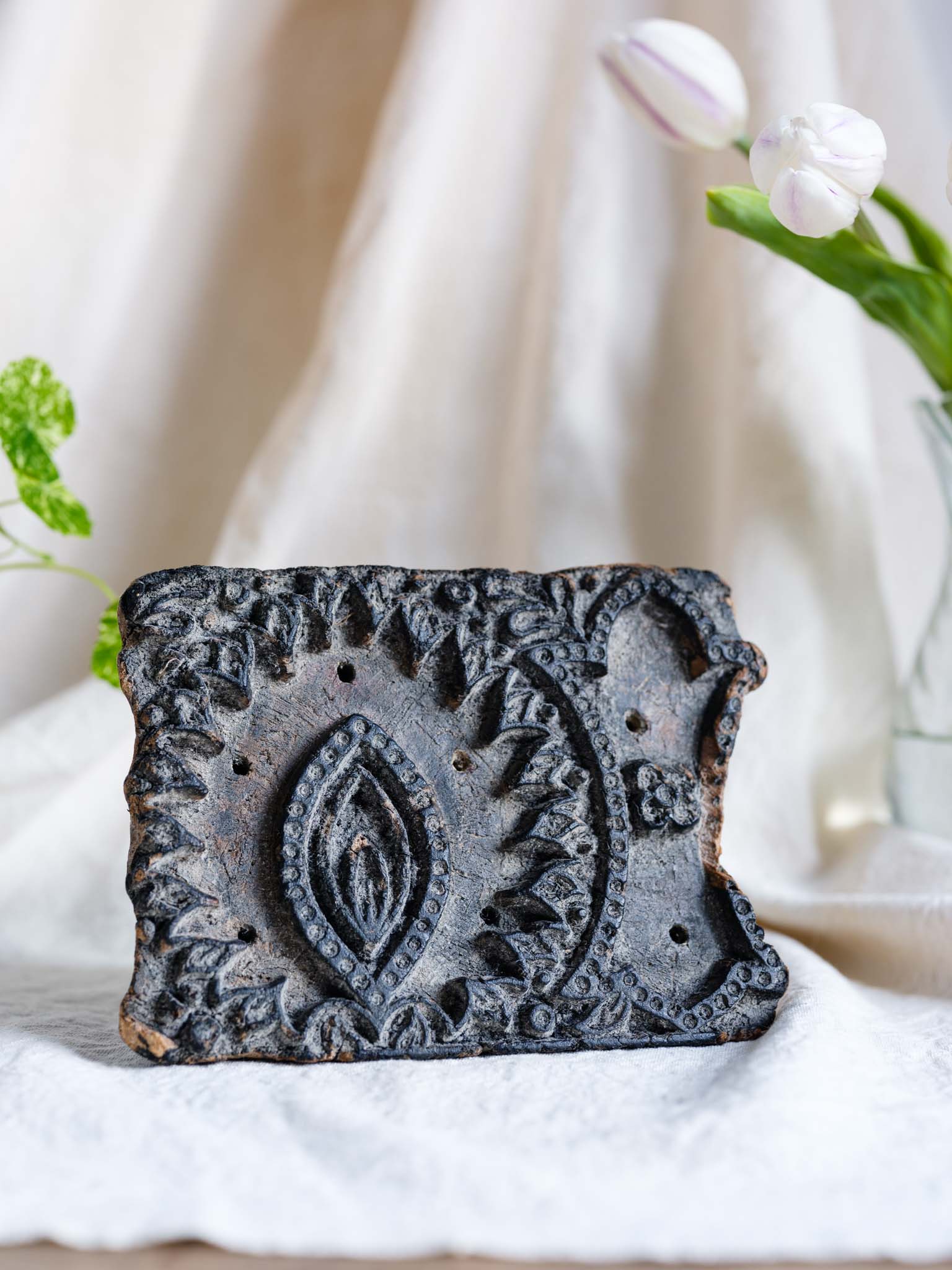 Carved Antique Wooden Printing Block