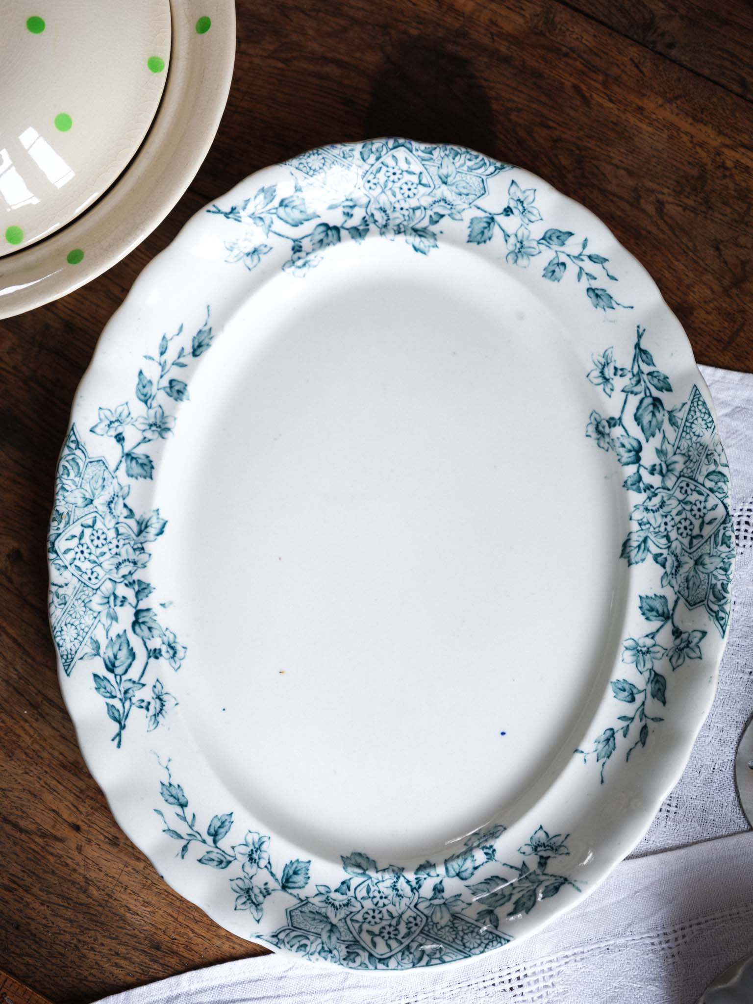 Vintage Transferware Blue & White Platter