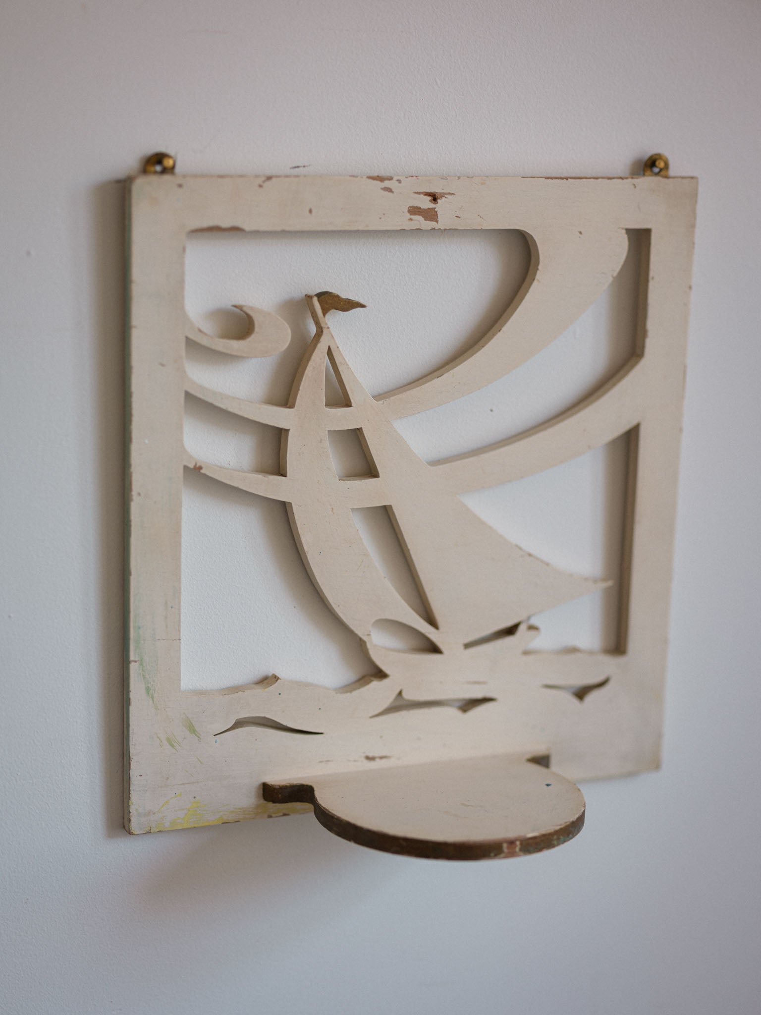 Handcrafted Vintage Nautical Wall Hanging w Ledge