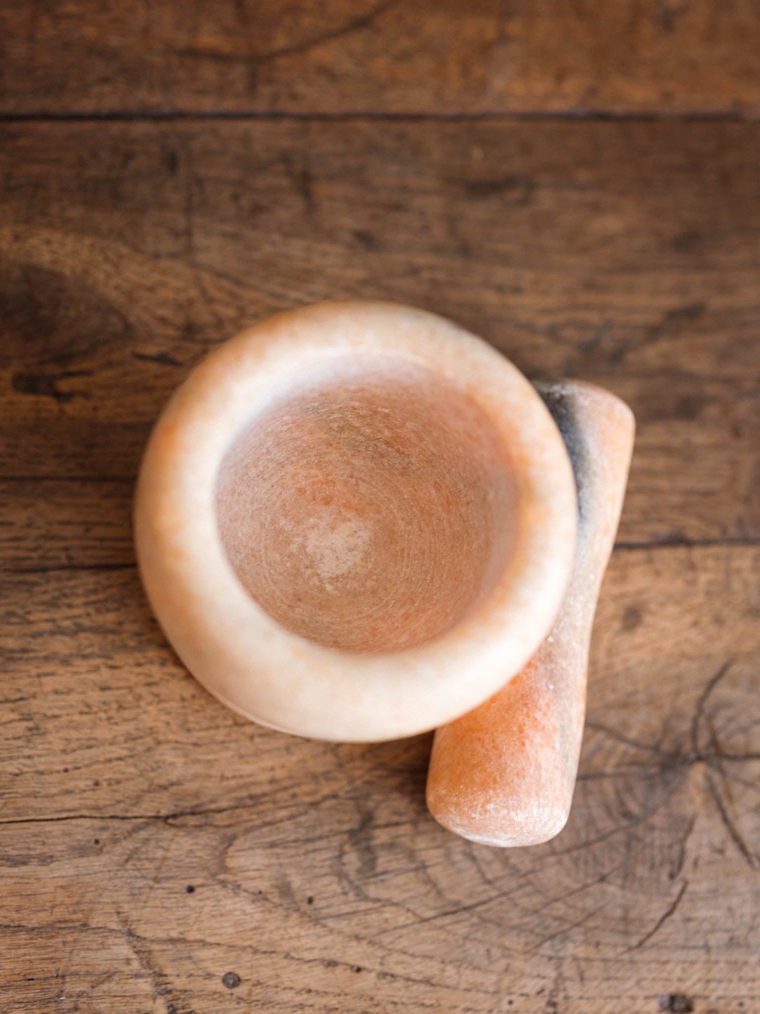 Peach Marble Mortar & Pestle