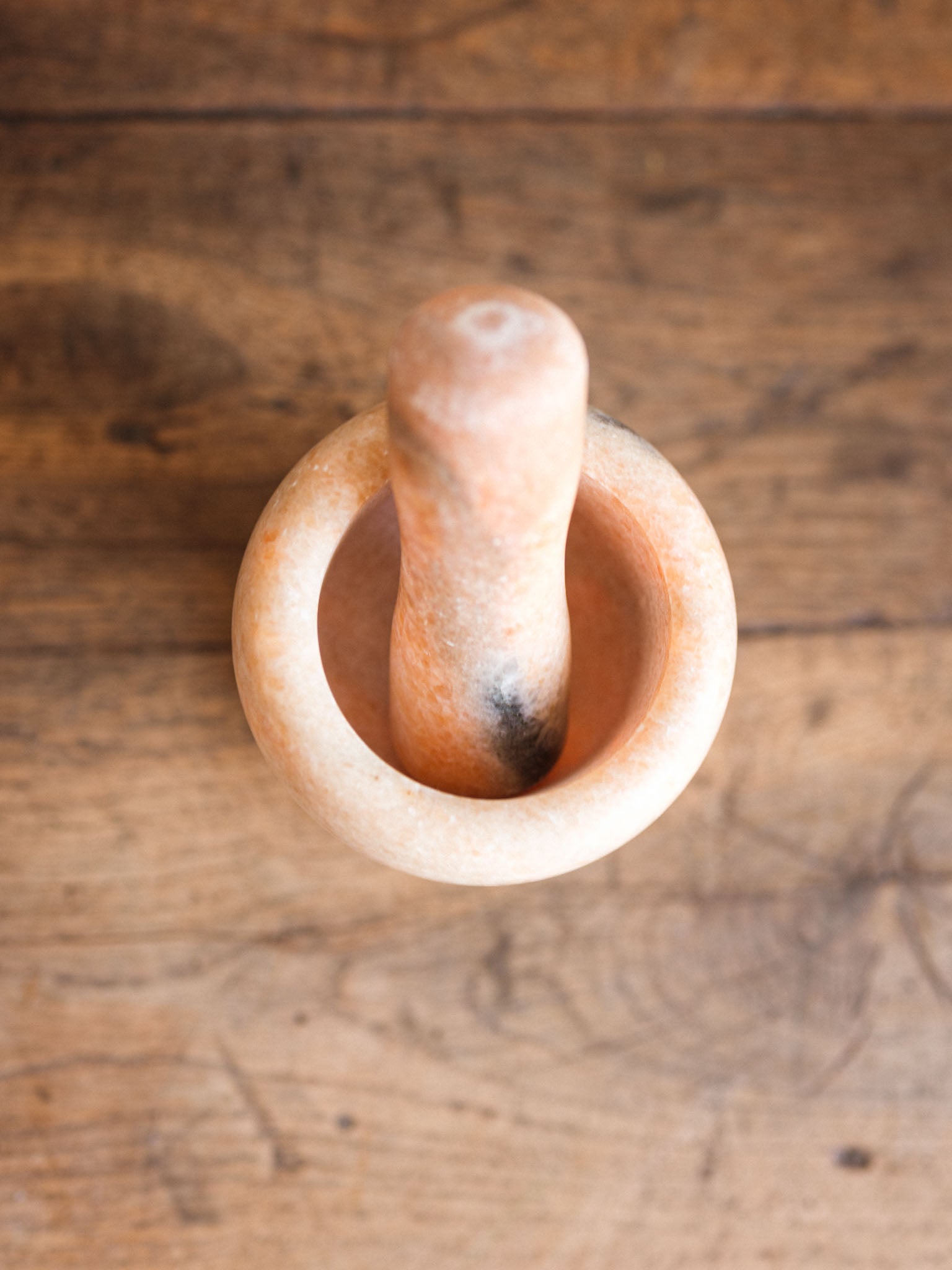 Peach Marble Mortar & Pestle
