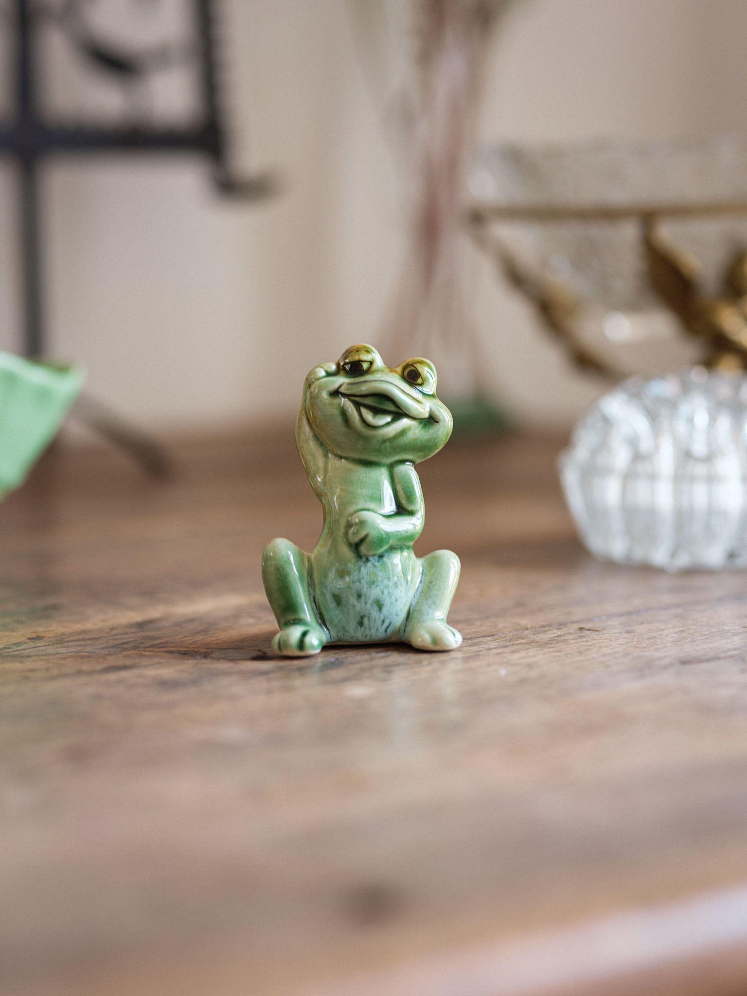 Vintage Ceramic Frog Figurine