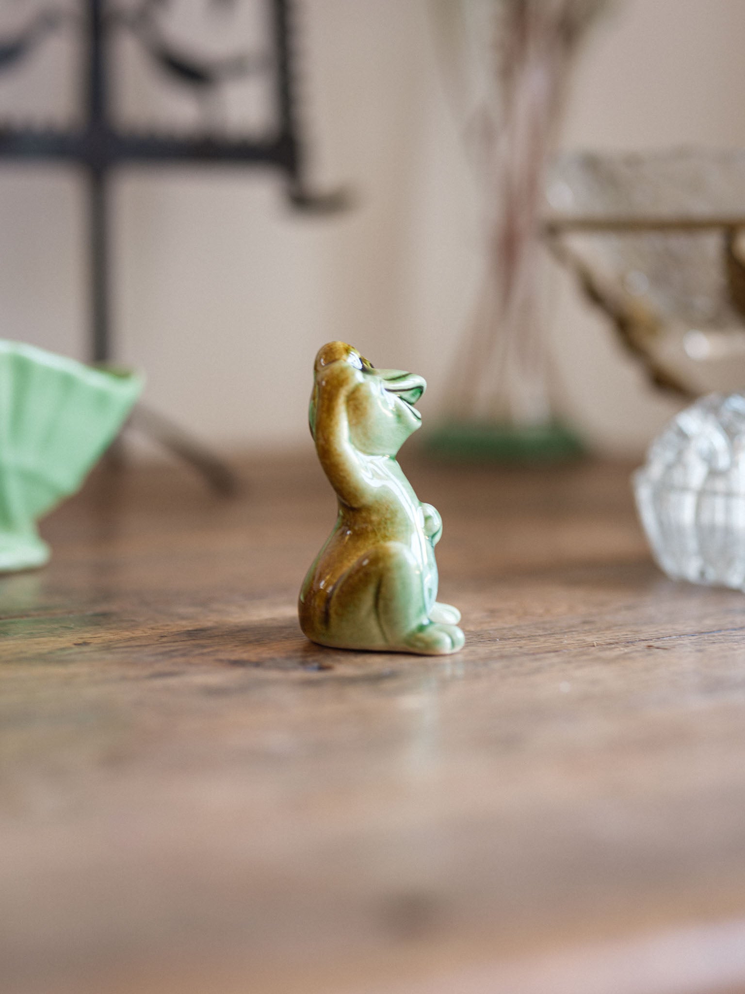 Vintage Ceramic Frog Figurine