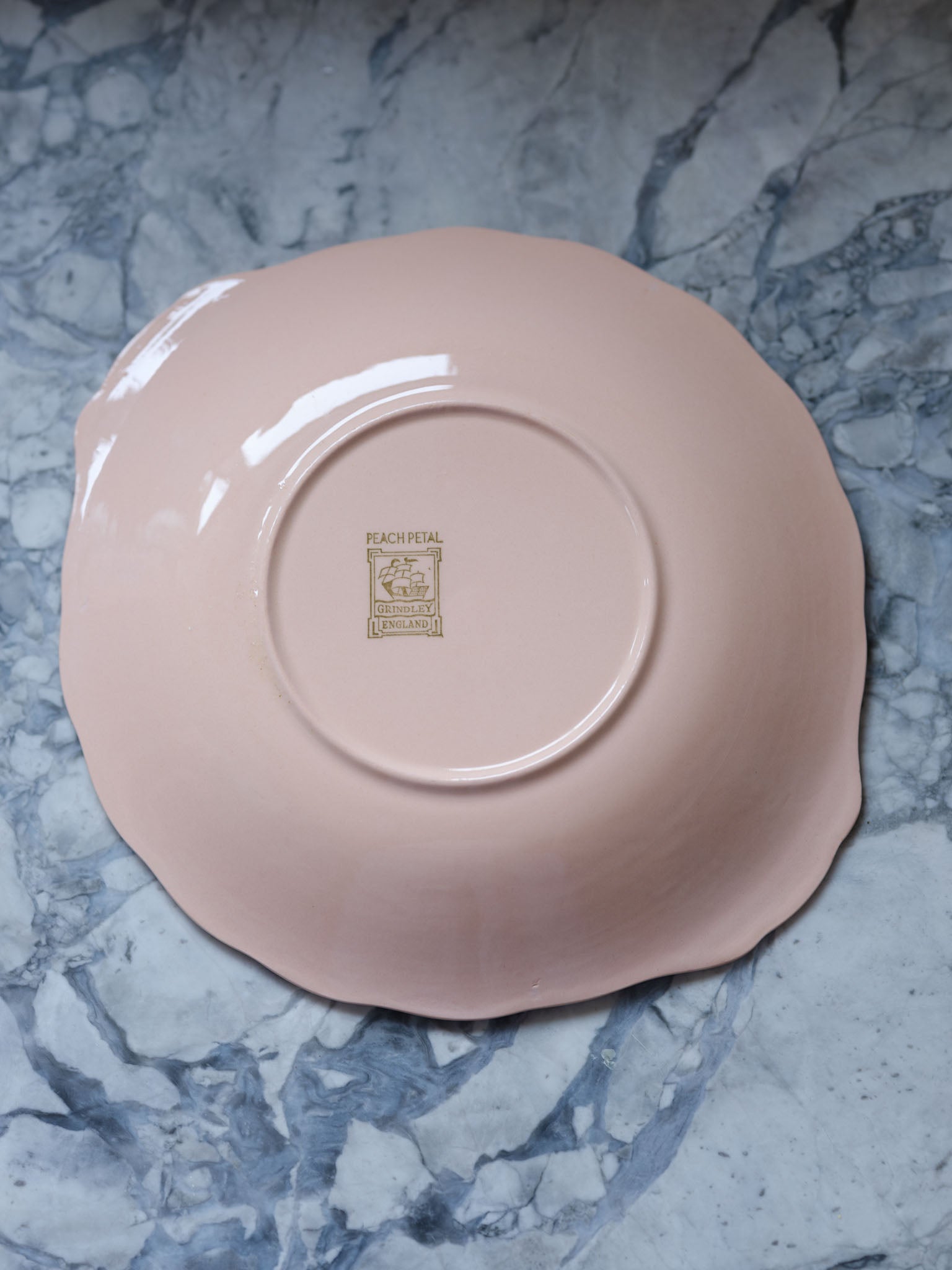 Grindley Peach Petal & Johnson Brothers Rosedawn Plates - Vintage Mixed Set of 6