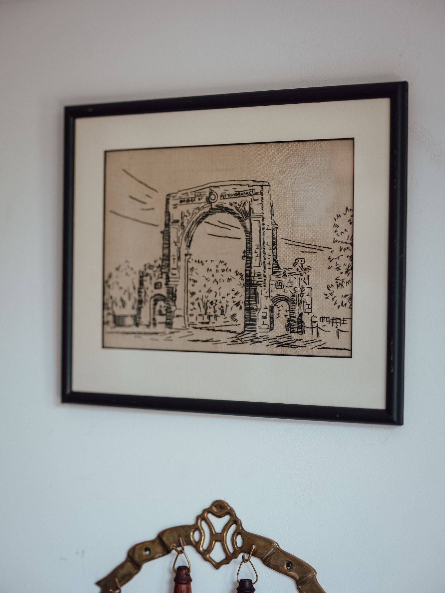 Bridge of Remembrance, Christchurch - Framed Needlwork on Linen