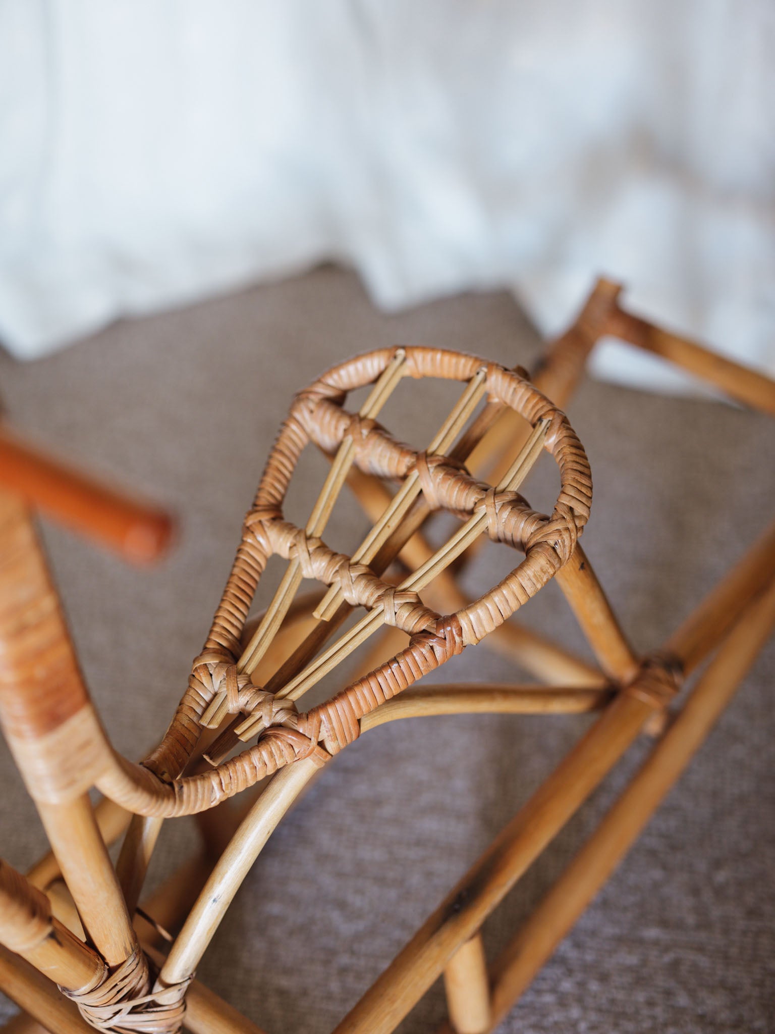 Vintage giraffe cane rocking horse