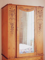 Bows & Florals - Antique Folk Art Cupboard w Drawers