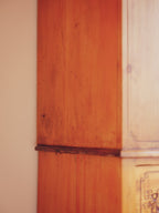 Bows & Florals - Antique Folk Art Cupboard w Drawers