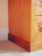 Bows & Florals - Antique Folk Art Cupboard w Drawers