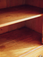 Bows & Florals - Antique Folk Art Cupboard w Drawers