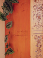 Bows & Florals - Antique Folk Art Cupboard w Drawers