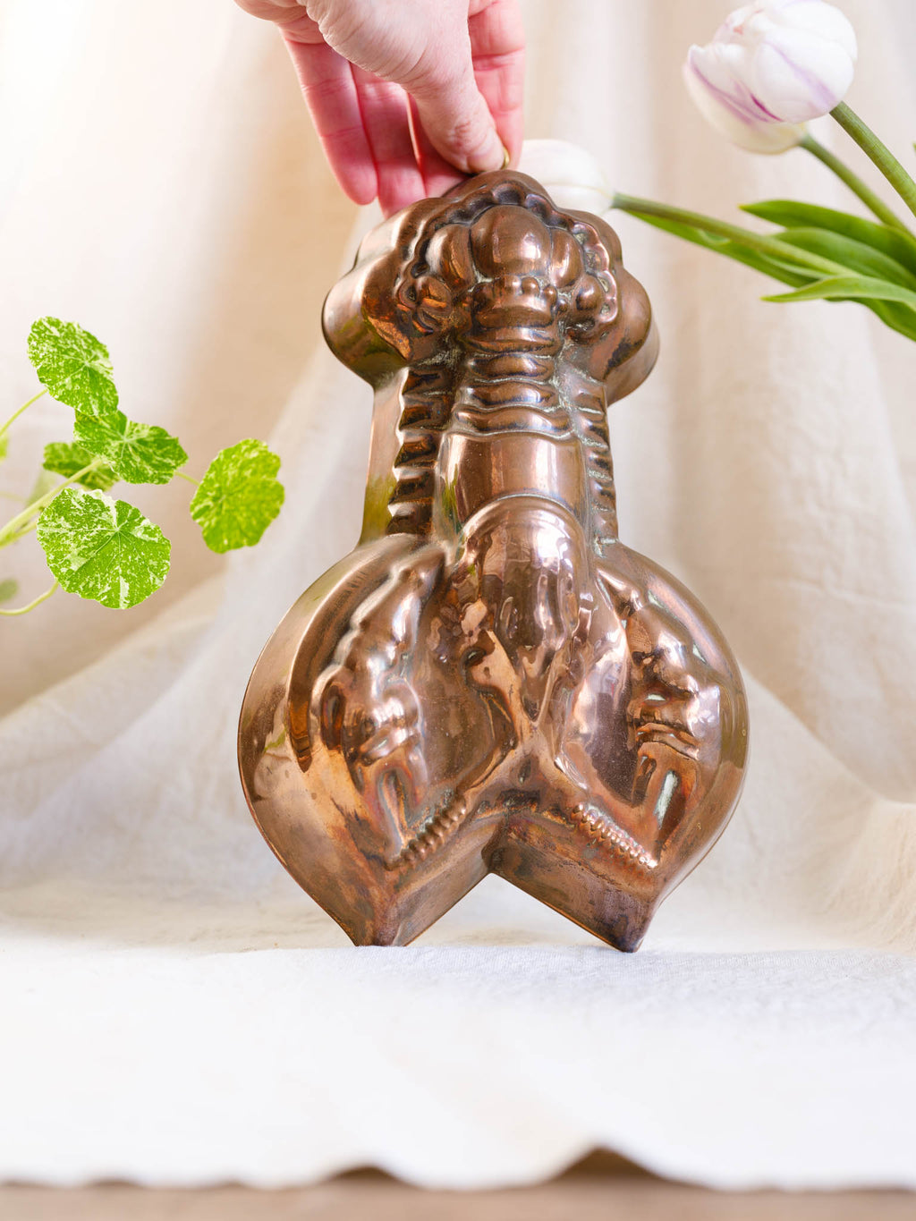 Copper Lobster Jelly Mold Wall Hanging