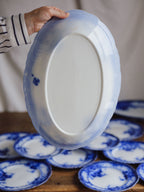 Antique Alfred Meakin 'Ovando' Flow Blue Part Dinner Service (13 Pieces)