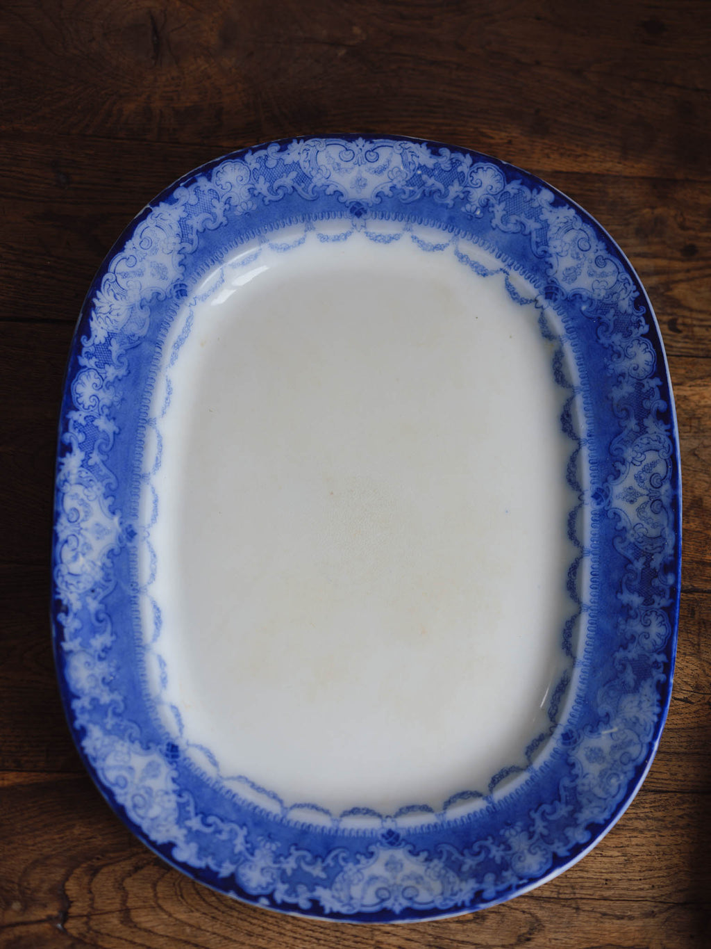 Banquet Sized Doulton Burslem 'Watteau' Flow Blue Platter (49cm)