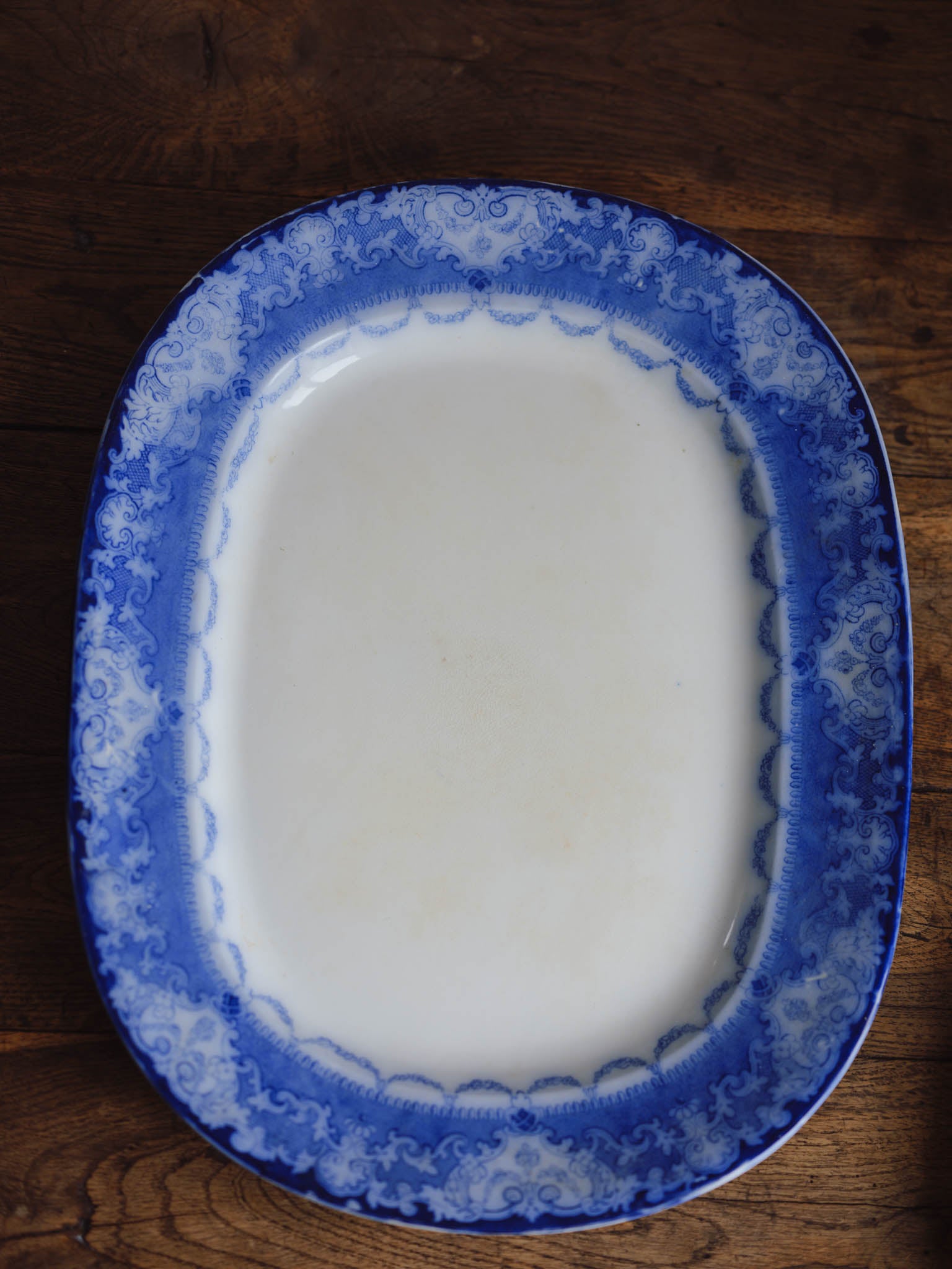 Banquet Sized Doulton Burslem 'Watteau' Flow Blue Platter (49cm)