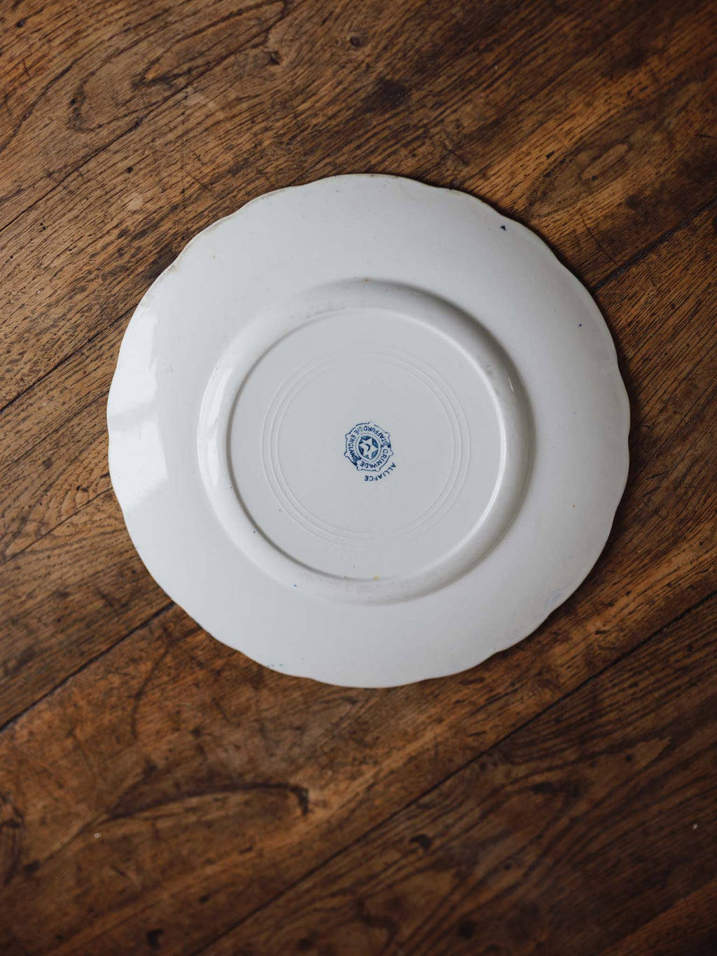 Vintage Grimwades 'Alliance' Staffordshire Plate - Teal Blue (25cm)