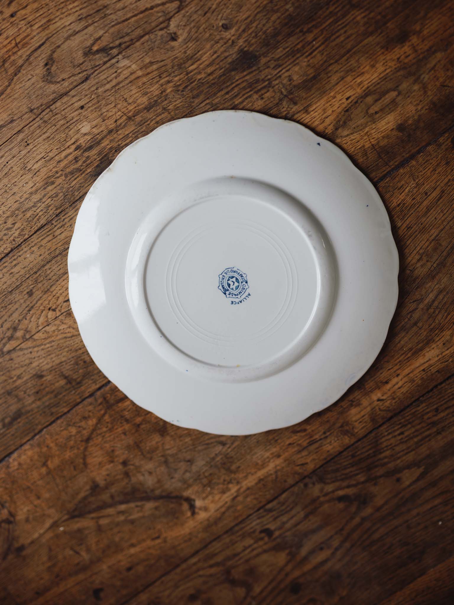 Vintage Grimwades 'Alliance' Staffordshire Plate - Teal Blue (25cm)