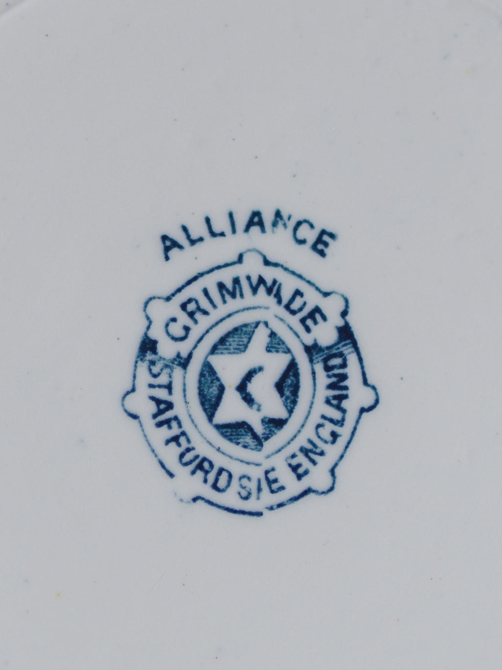 Vintage Grimwades 'Alliance' Staffordshire Plate - Teal Blue (25cm)