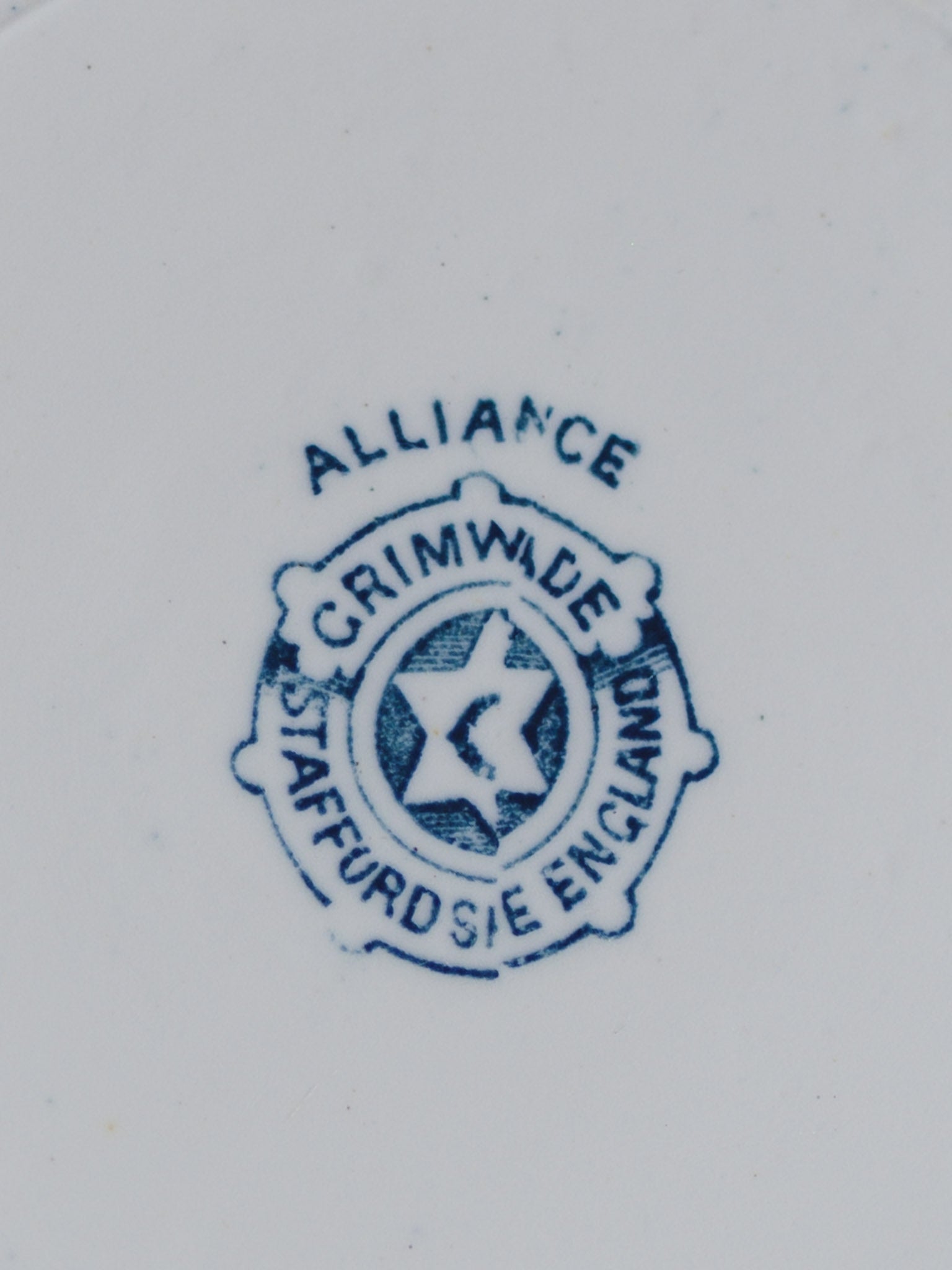 Vintage Grimwades 'Alliance' Staffordshire Plate - Teal Blue (25cm)