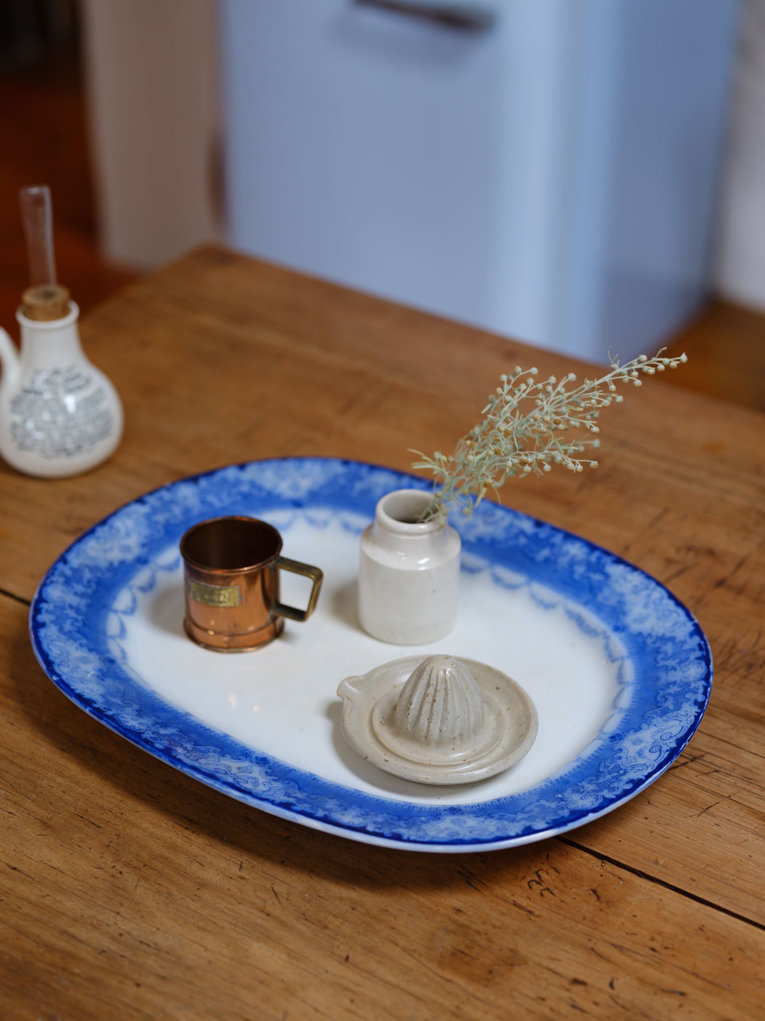 Banquet Sized Doulton Burslem 'Watteau' Flow Blue Platter (49cm)