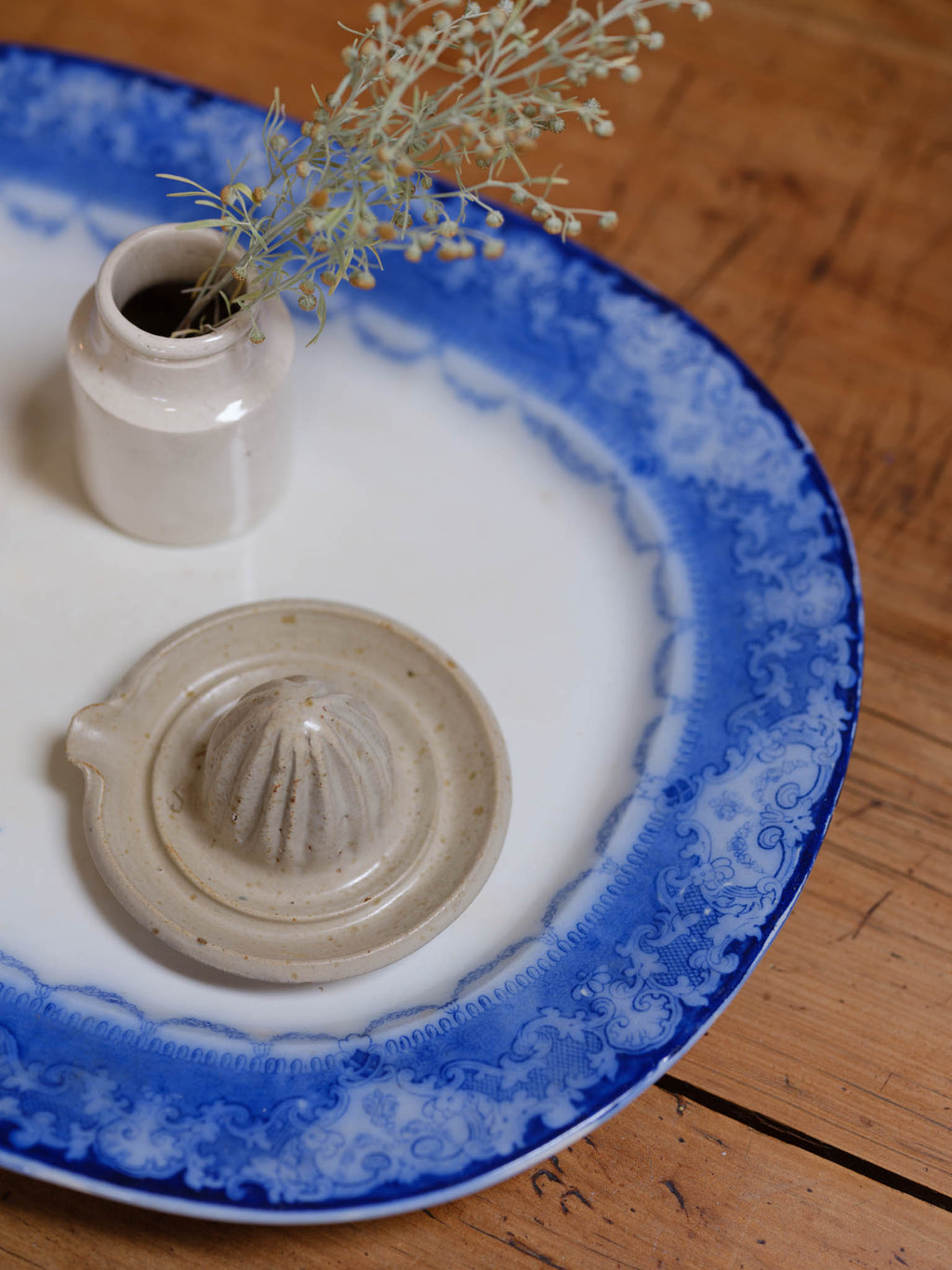 Banquet Sized Doulton Burslem 'Watteau' Flow Blue Platter (49cm)