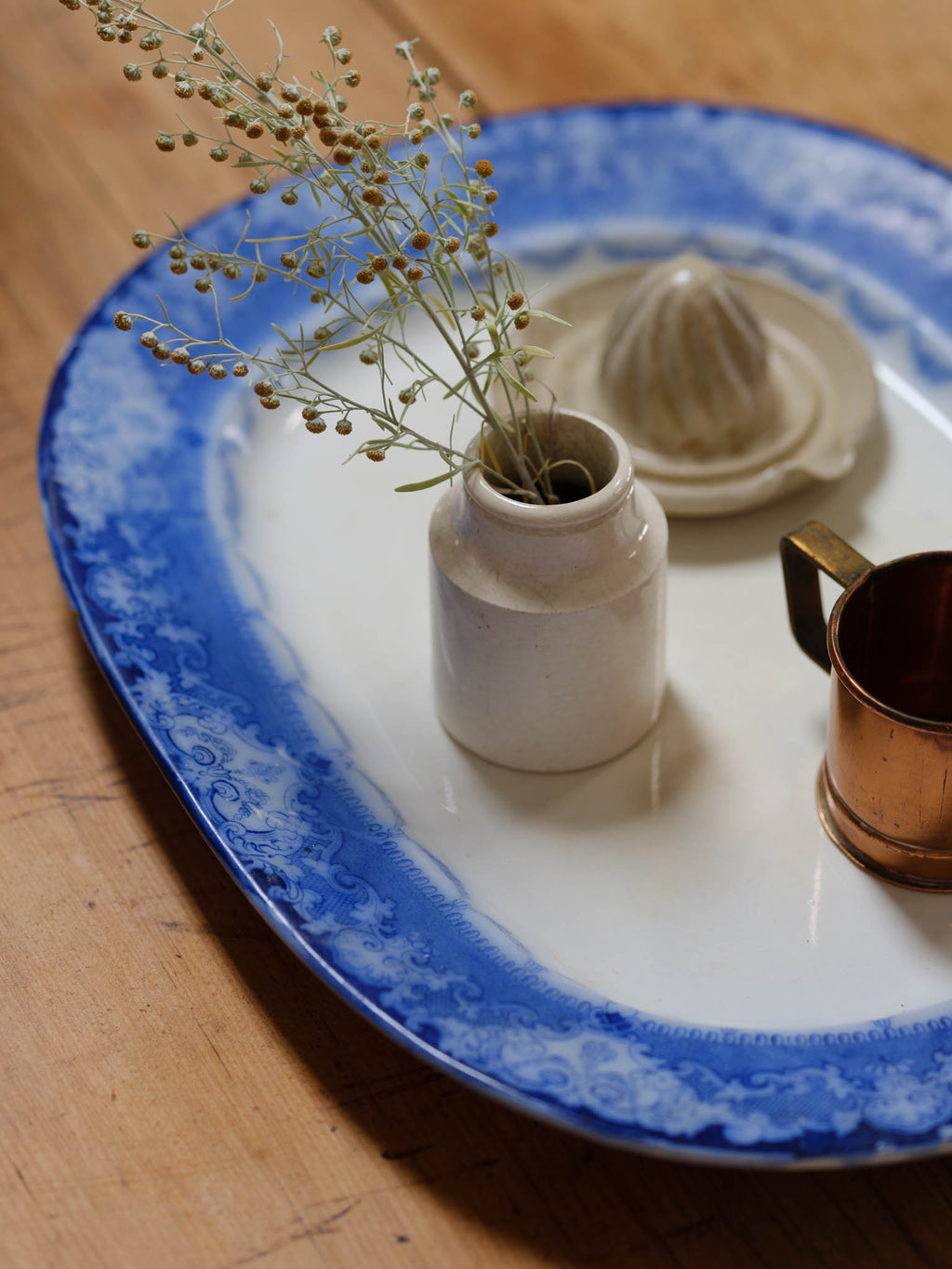 Banquet Sized Doulton Burslem 'Watteau' Flow Blue Platter (49cm)