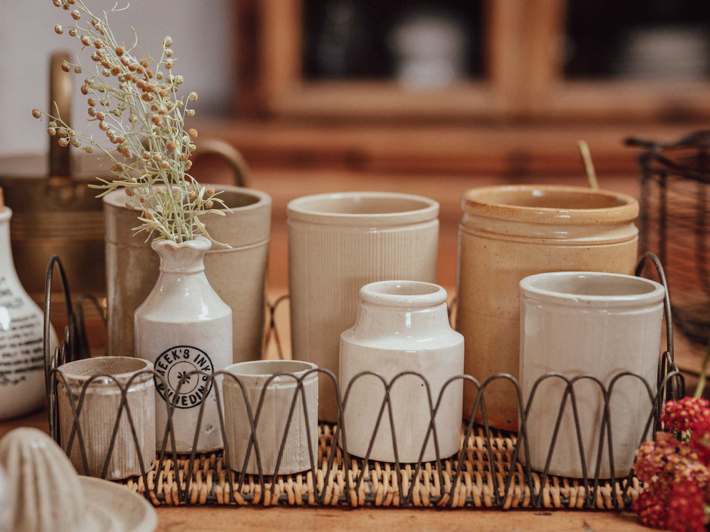 Antique Stoneware Jam Jar | Medium