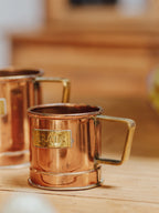 Set Of 3 Grain Copper And Brass Measures