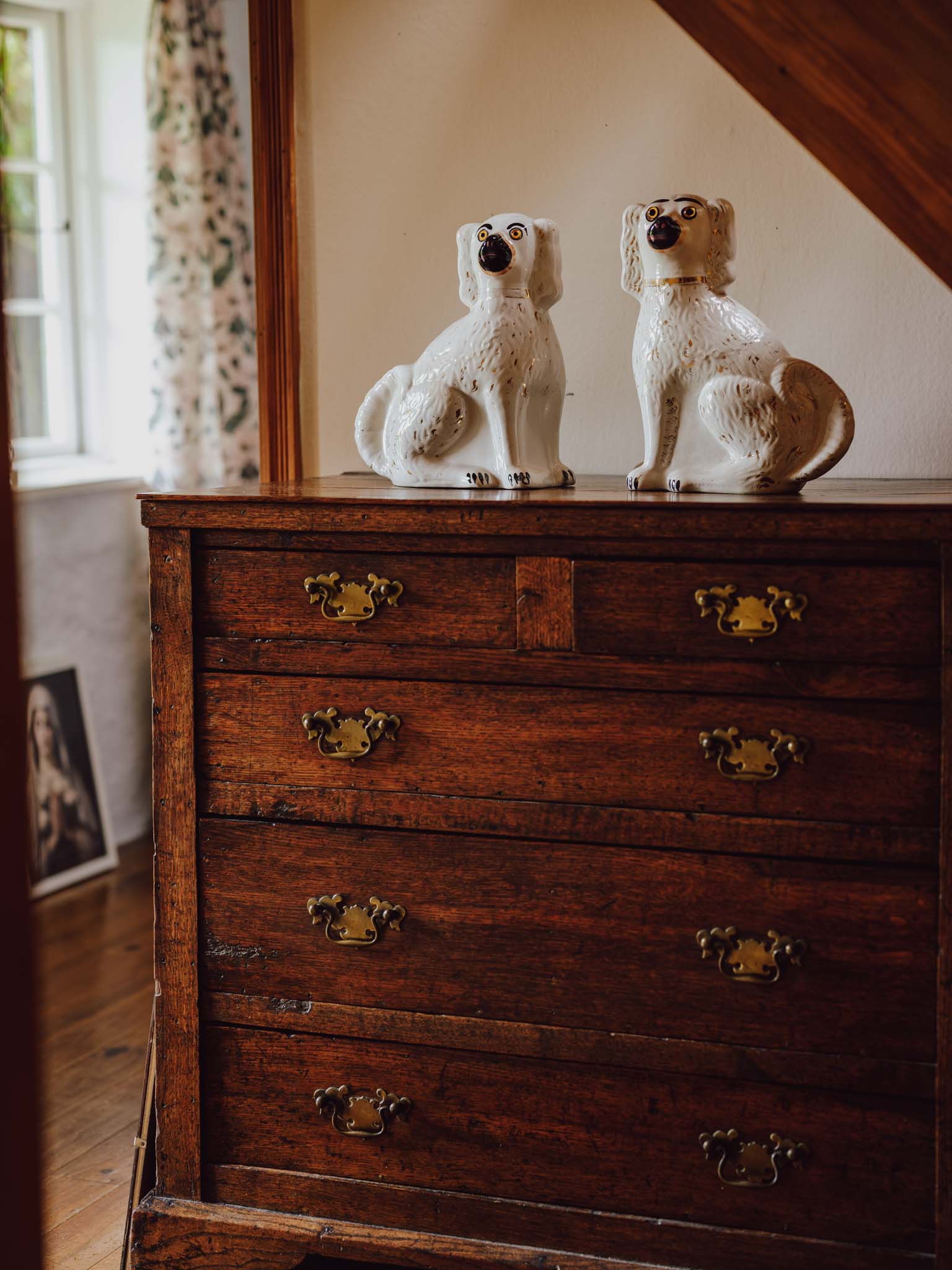 Very Large Antique Staffordshire Dogs - 19th Century