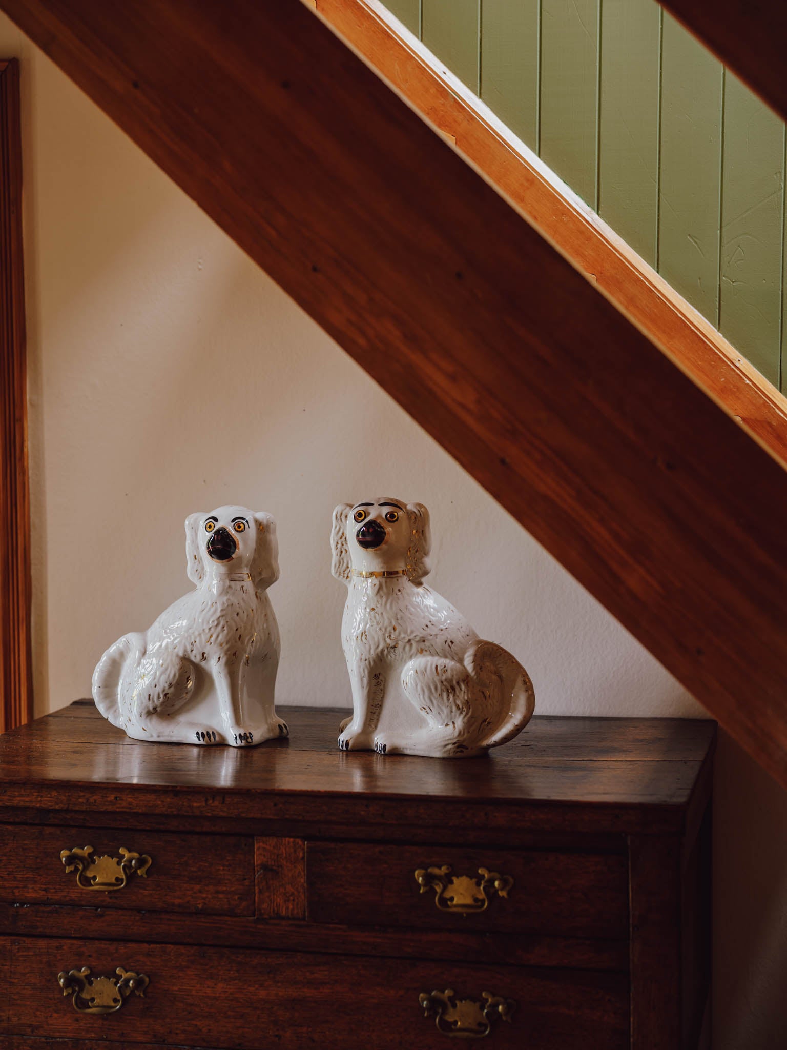 Very Large Antique Staffordshire Dogs - 19th Century