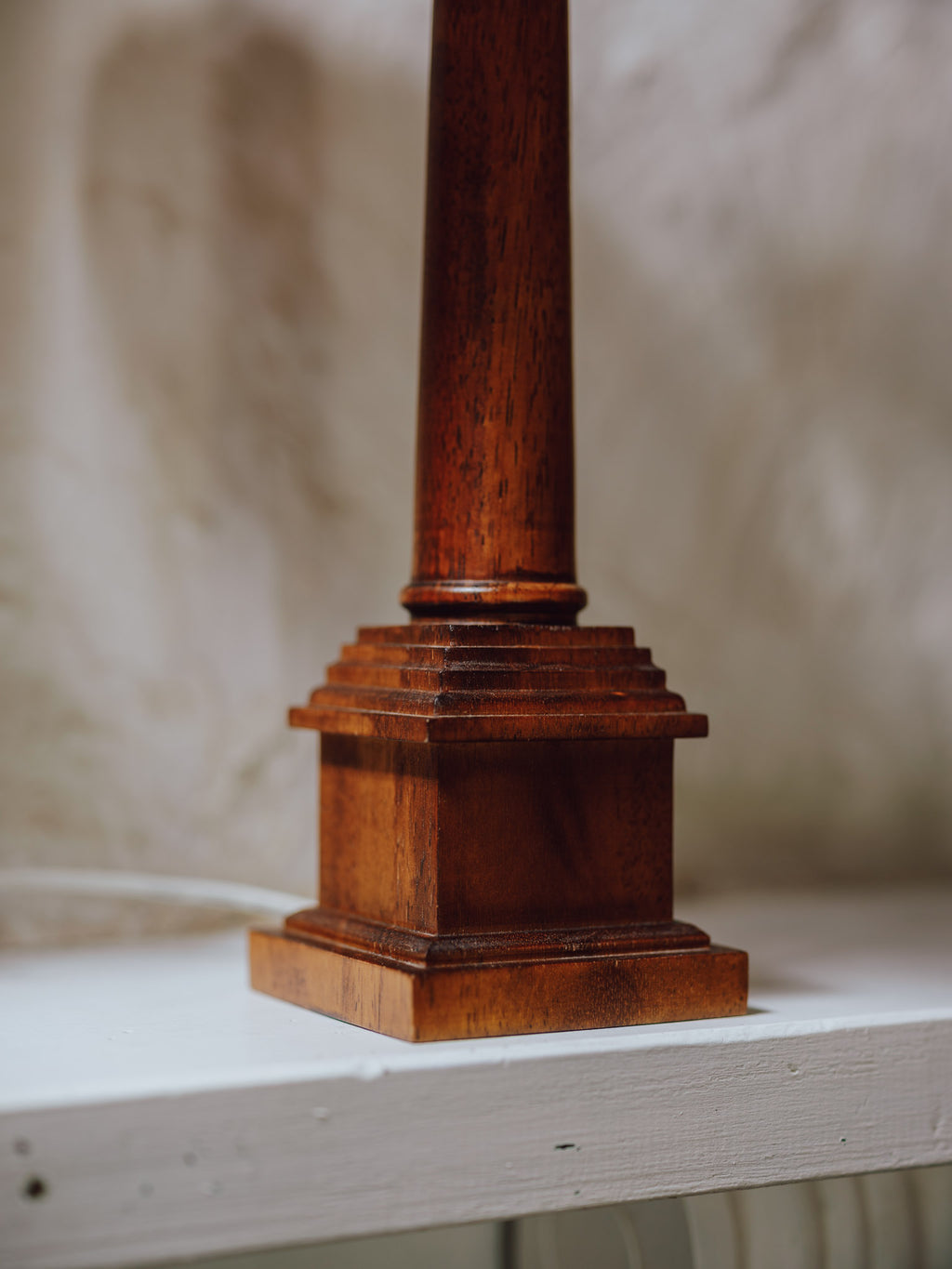 Vintage Wooden Table Lamps With Rattan Shade From Ikea