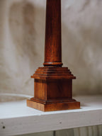 Vintage Wooden Table Lamps With Rattan Shade From Ikea