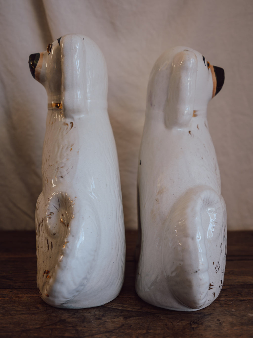 Very Large Antique Staffordshire Dogs - 19th Century
