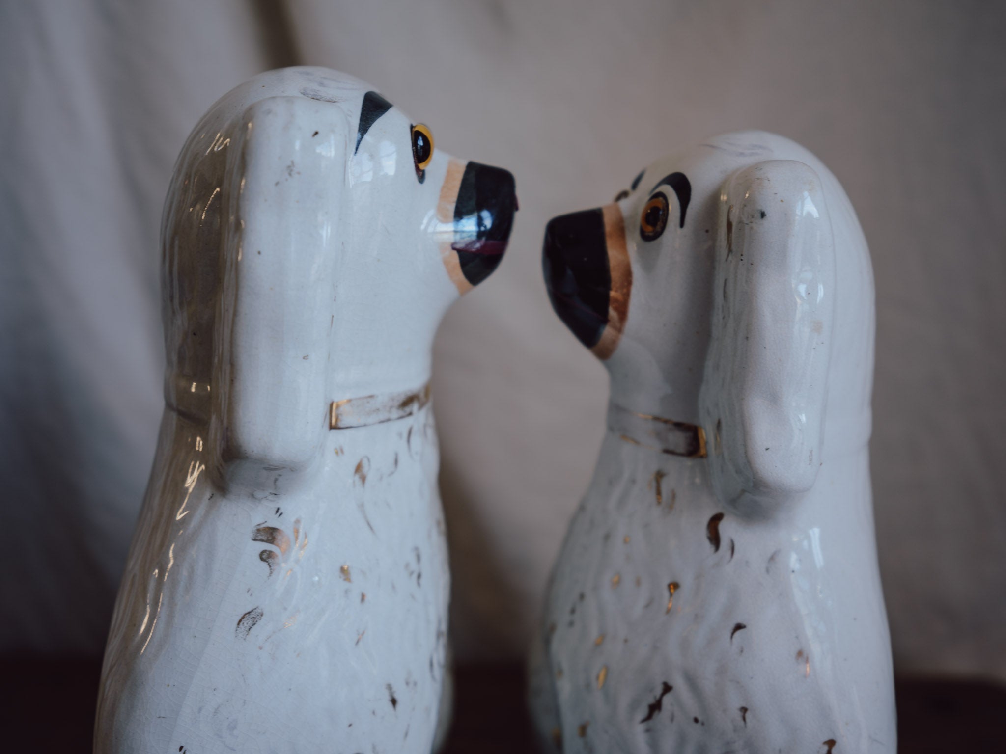 Very Large Antique Staffordshire Dogs - 19th Century