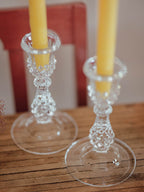 Vintage Cristal D'Arques Lead Crystal Candle Holders | Pair