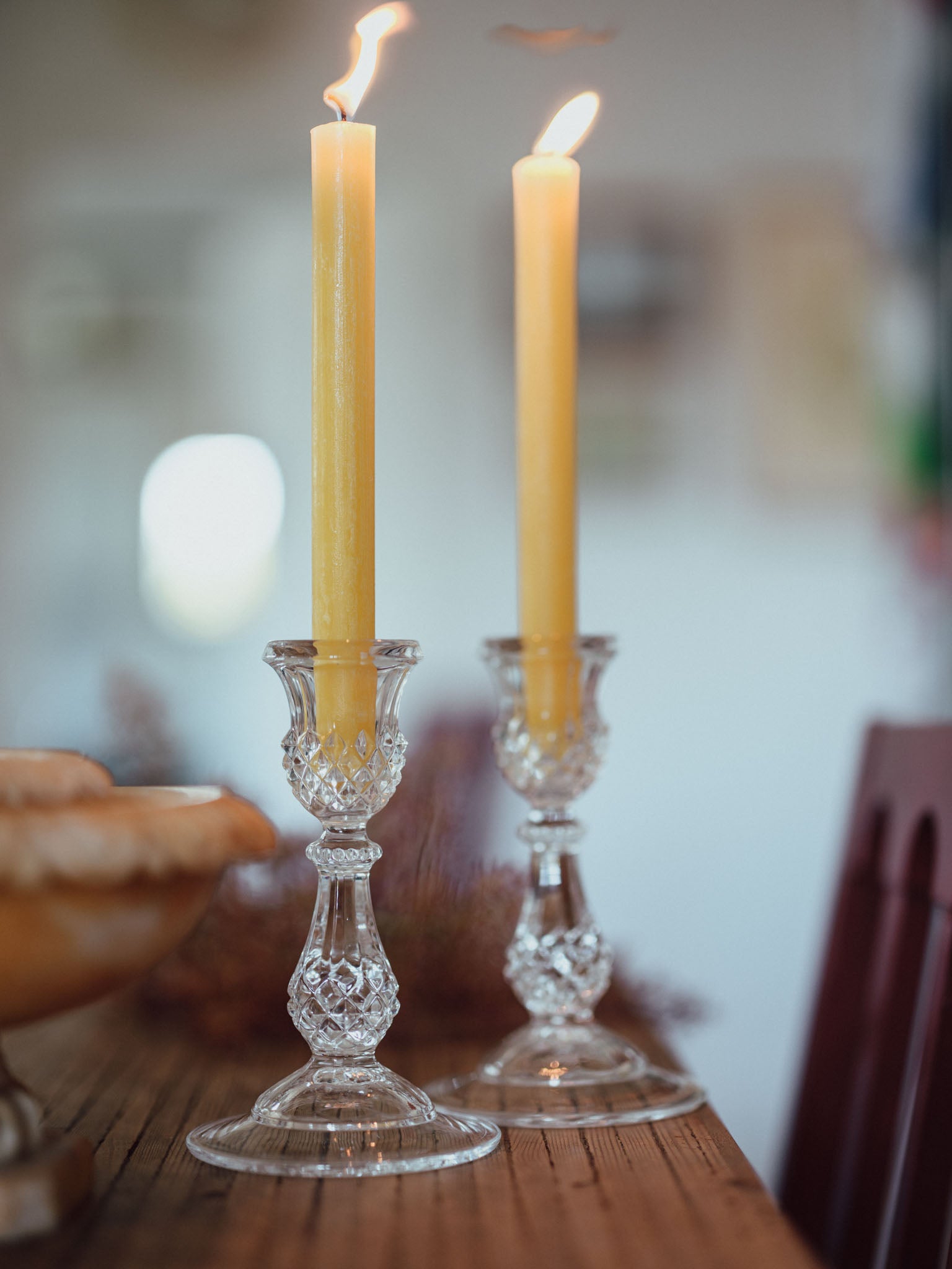 Vintage Cristal D'Arques Lead Crystal Candle Holders | Pair