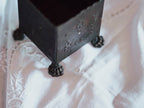 Antique Victorian Footed Metal Planter | Heavy Patina