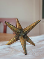 Vintage Brass Star Object | Verdigris Patina