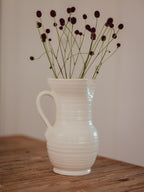 Vintage Beswick Art Deco Ribbed Jug | Creamware No. 348