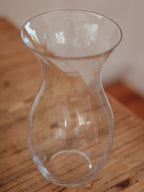 Vintage Handblown Glass Vase | Clear Swirl (25cm)