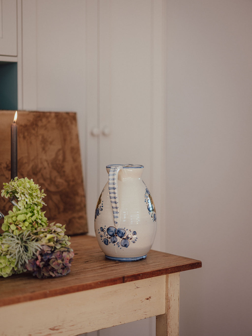 Handmade & Painted Italian Pottery Water Jug