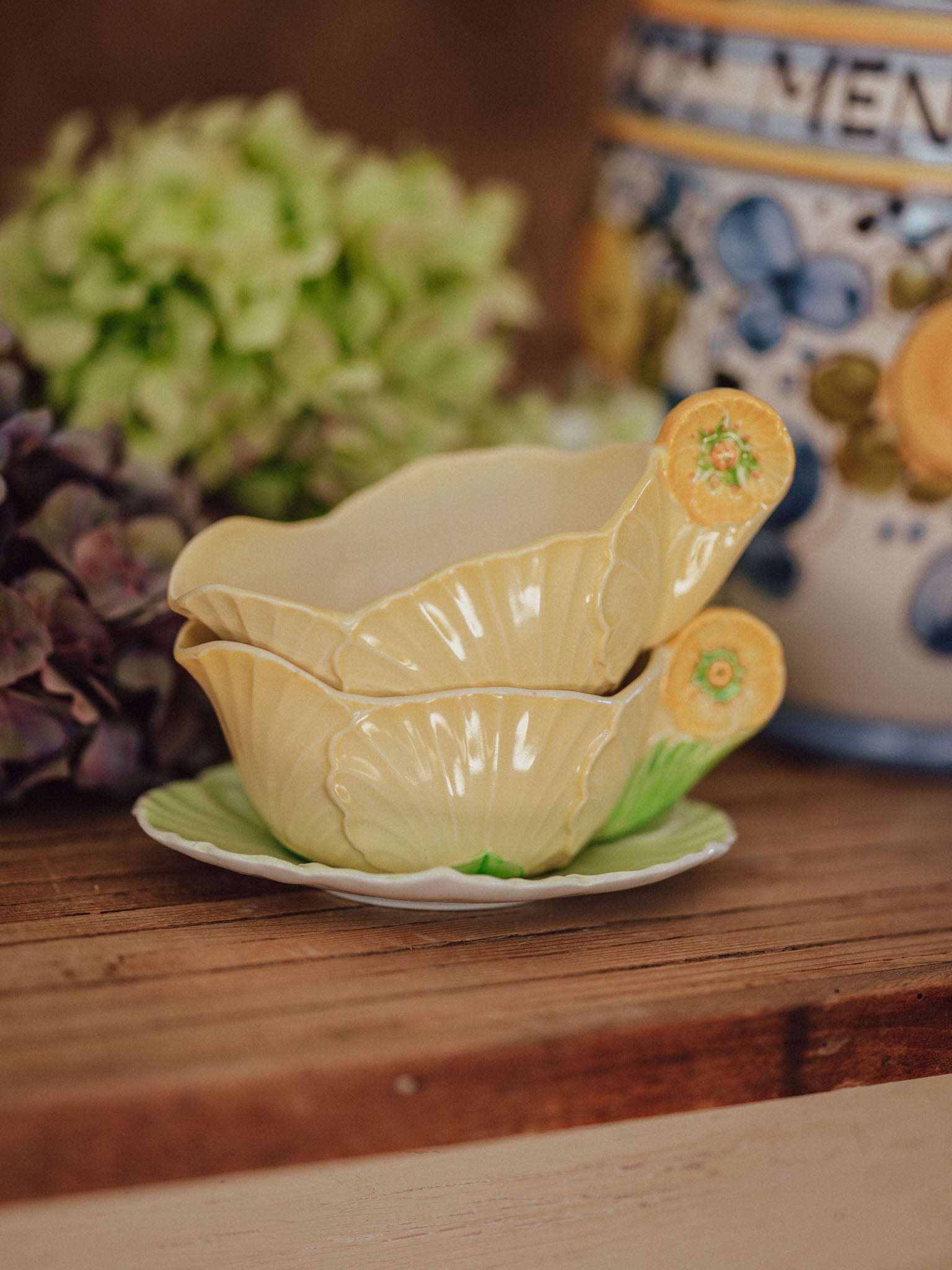 Vintage Carlton Ware Buttercup Sauce Jugs and Plate | Set