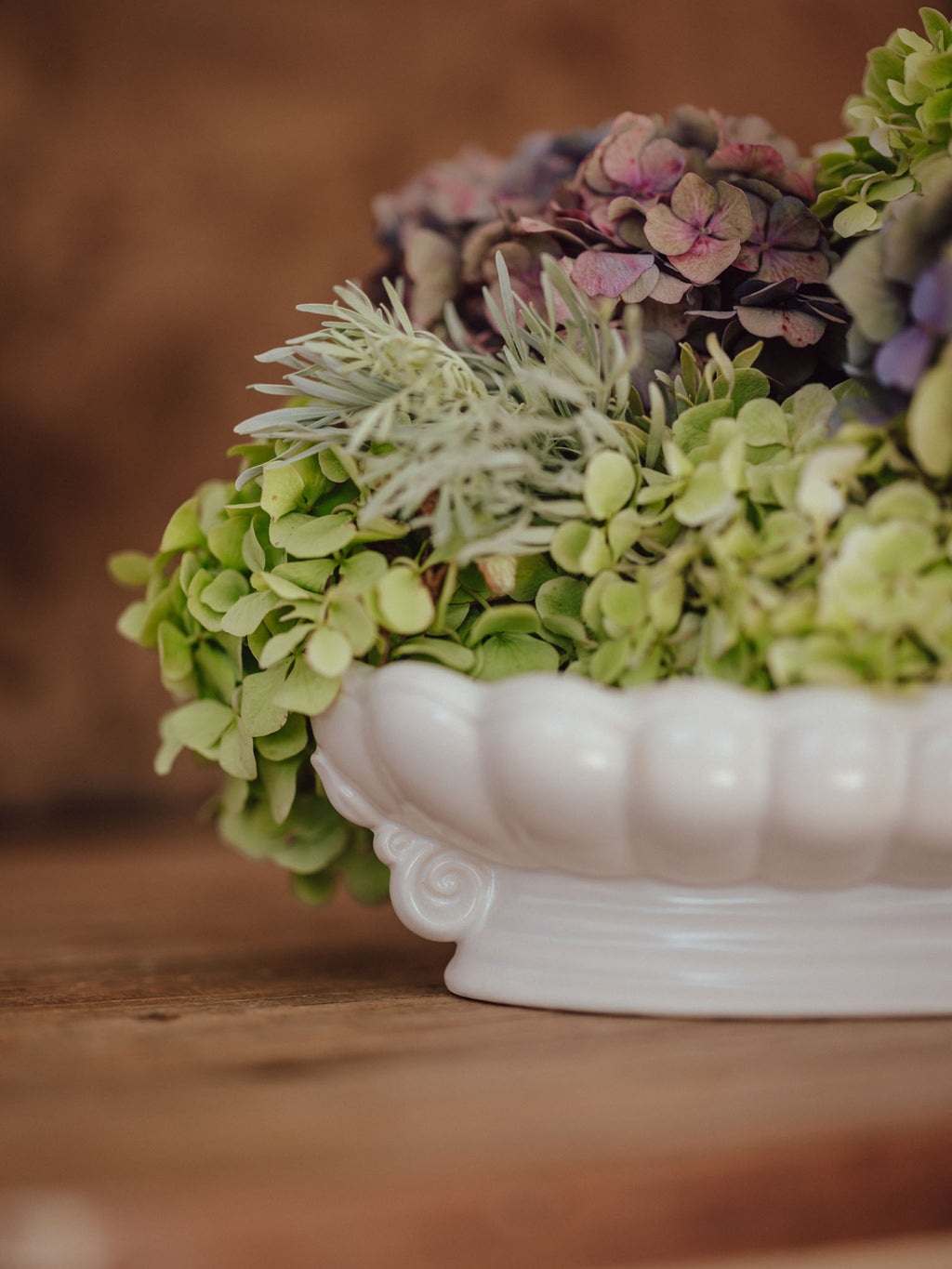 Vintage Titian Pottery White Scroll Vase | Made in NZ