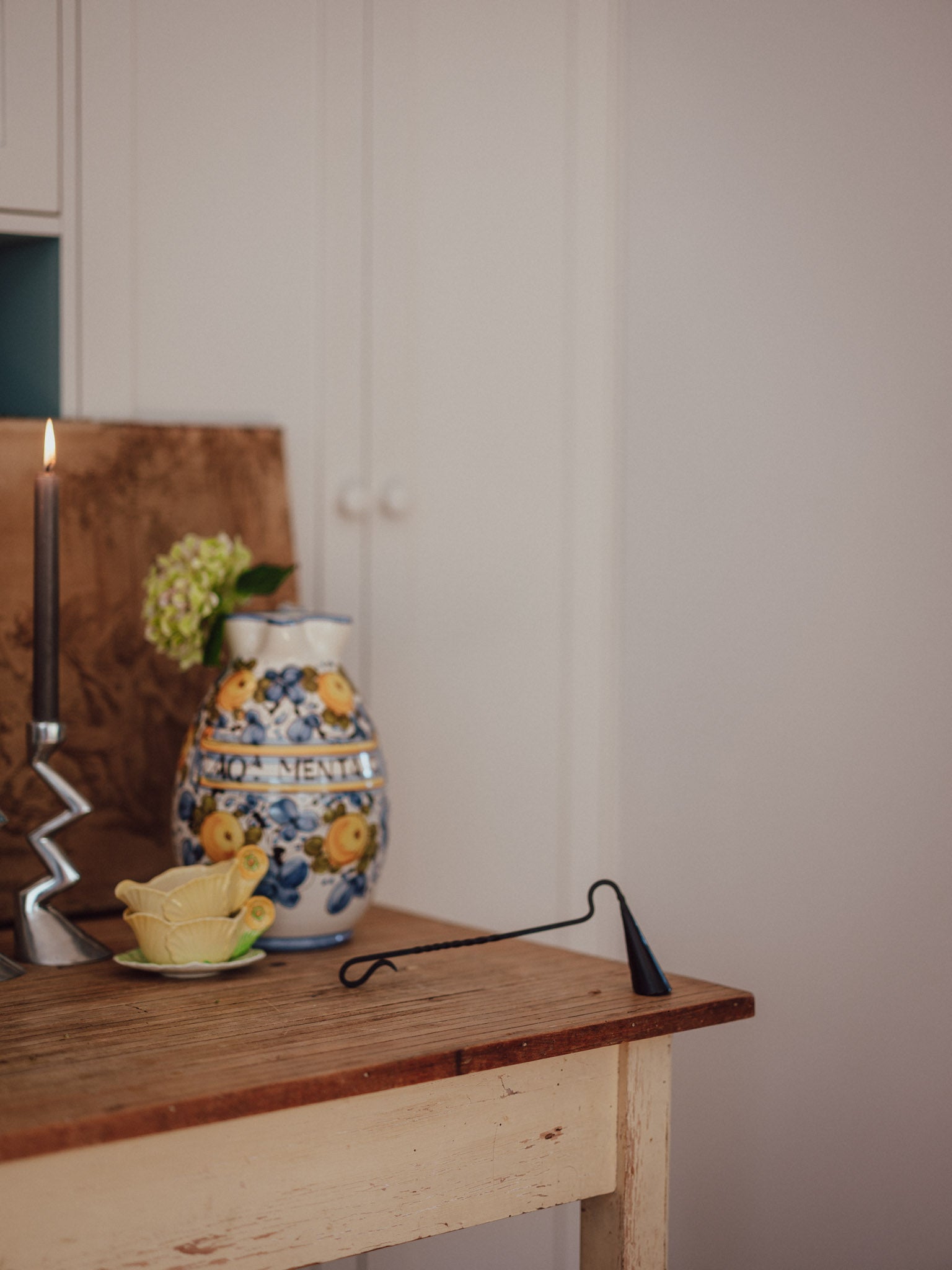 Vintage Hand Forged Wrought Iron Candle Snuffer